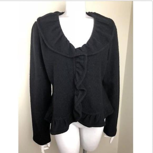 [Anthropologie Sparrow] Sweater Jacket Ruffle - Picture 1 of 5